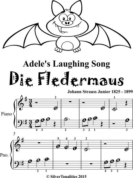 Title details for Adele's Laughing Song Die Fledermaus Beginner Piano Sheet Music Tadpole Edition by Johann Strauss Junior - Wait list